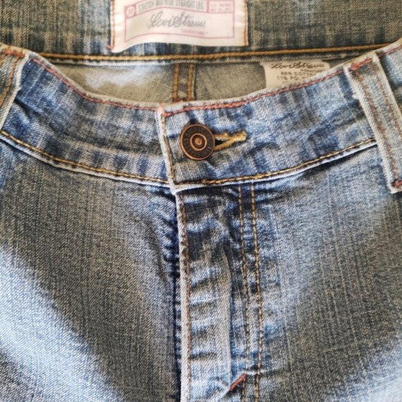 Levi Strauss Signature - Stretch Mid Rise Straight Leg - Bootcut -Misses 10 Long - Picture 5 of 10